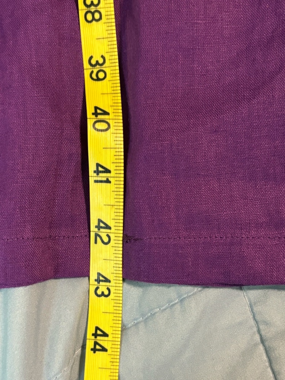 Lintico Sofia 100% linen purple midi length 3/4 sleeve dress - Picture 14 of 16